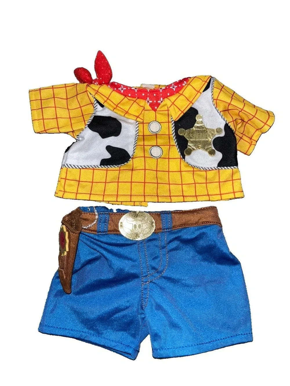 Build A Bear Disney Pixar Toy Story Woody Costume Shirt Pants Hat RARE HTF BABW